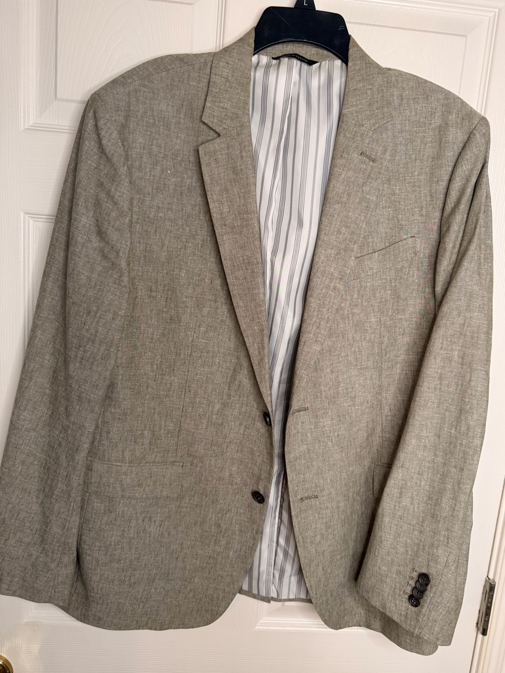 Banana Republic Light Gray Linen-Blend Sport Coat